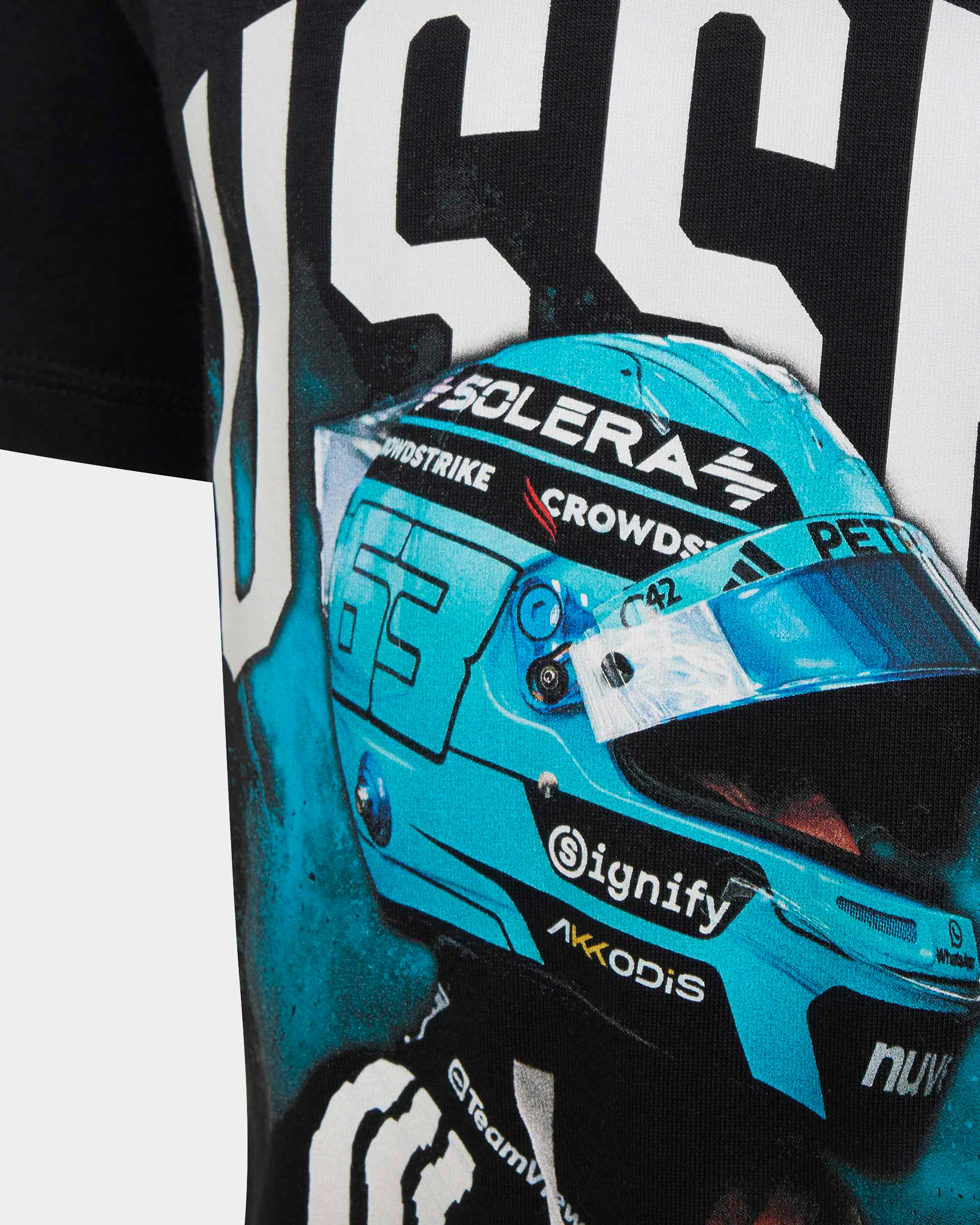 Kids George Russell Graphic T-shirt Black - Image 4