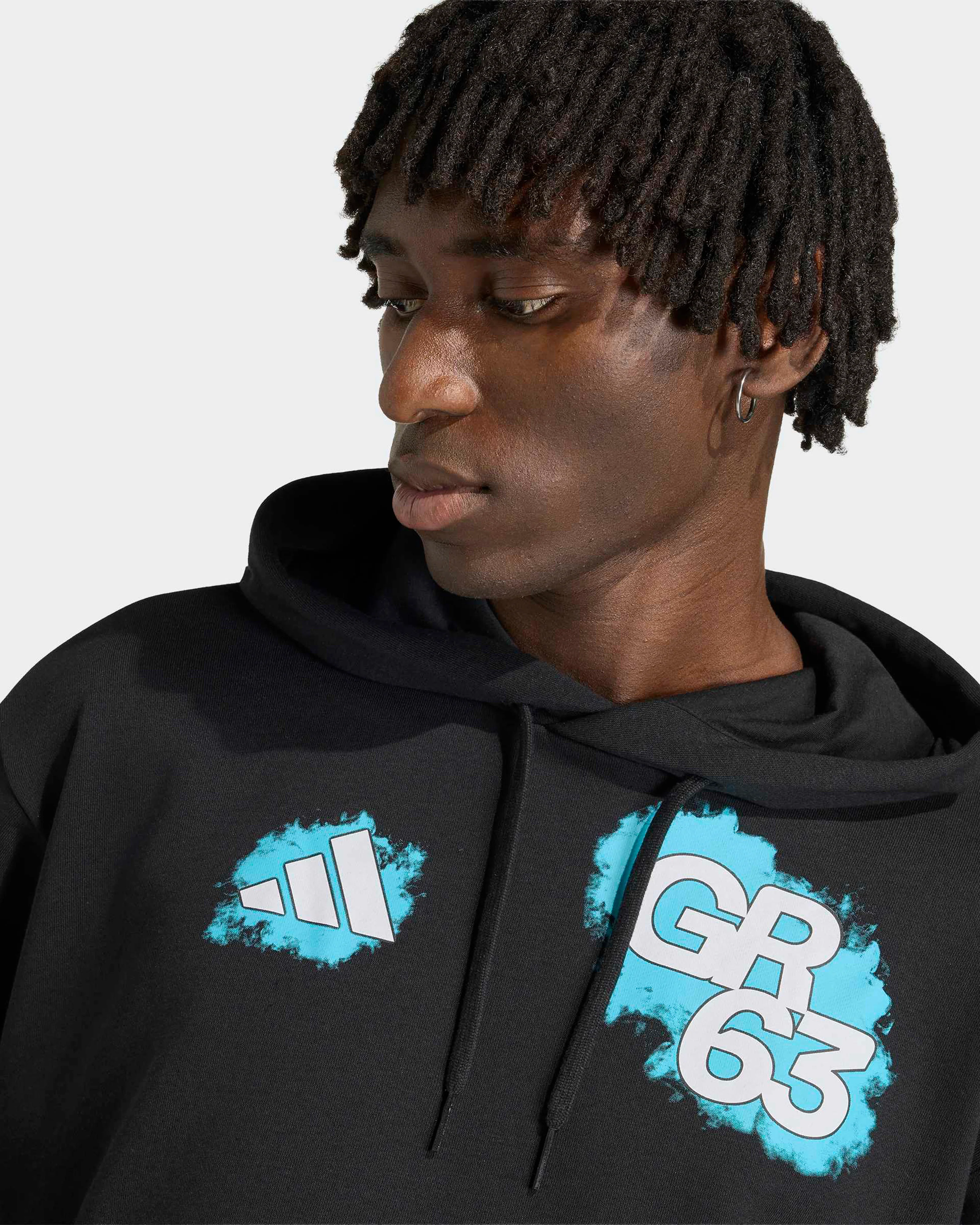 Mens George Russell Hoody Black - Image 4