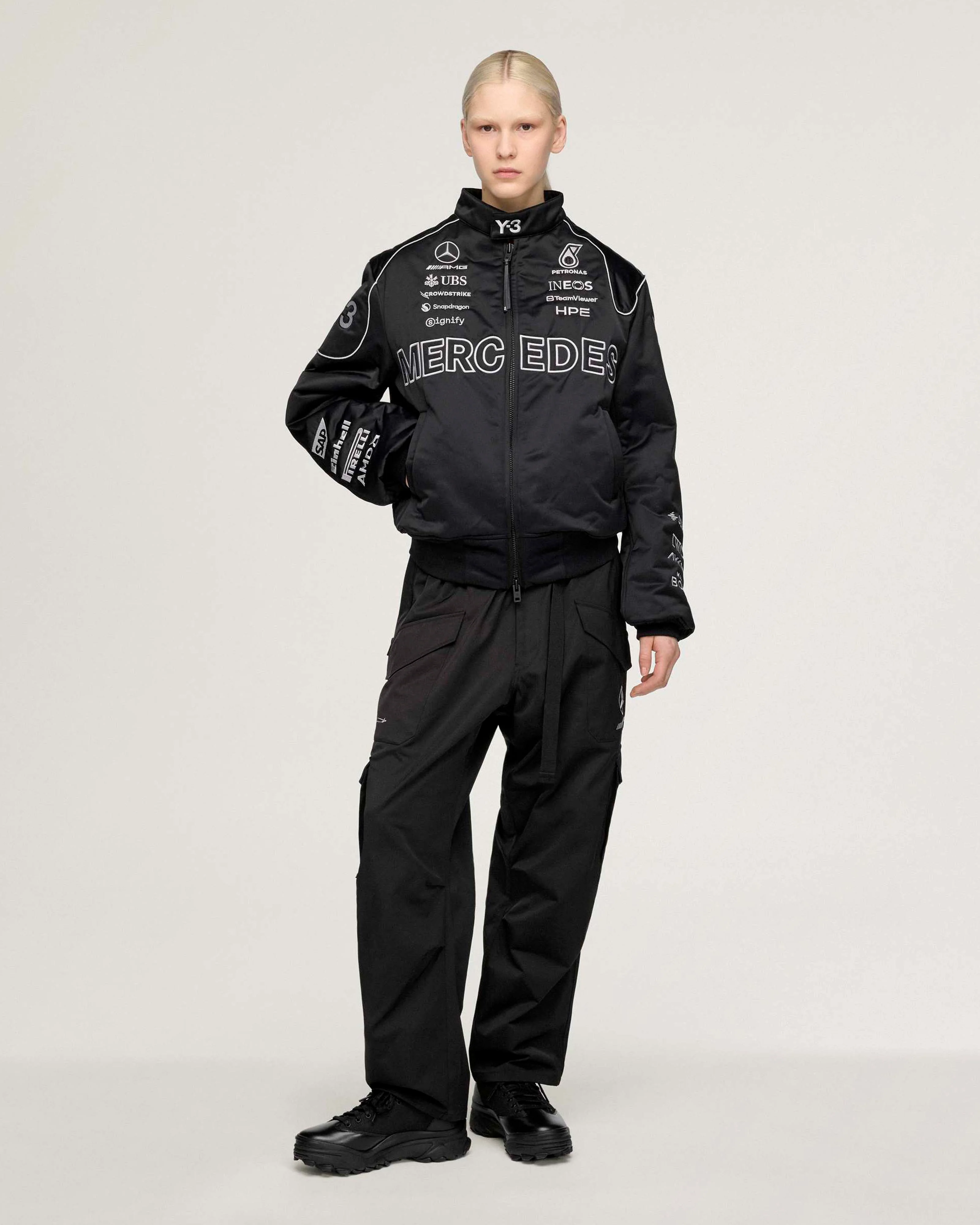 Y-3 Team Jacket Black - Image 6