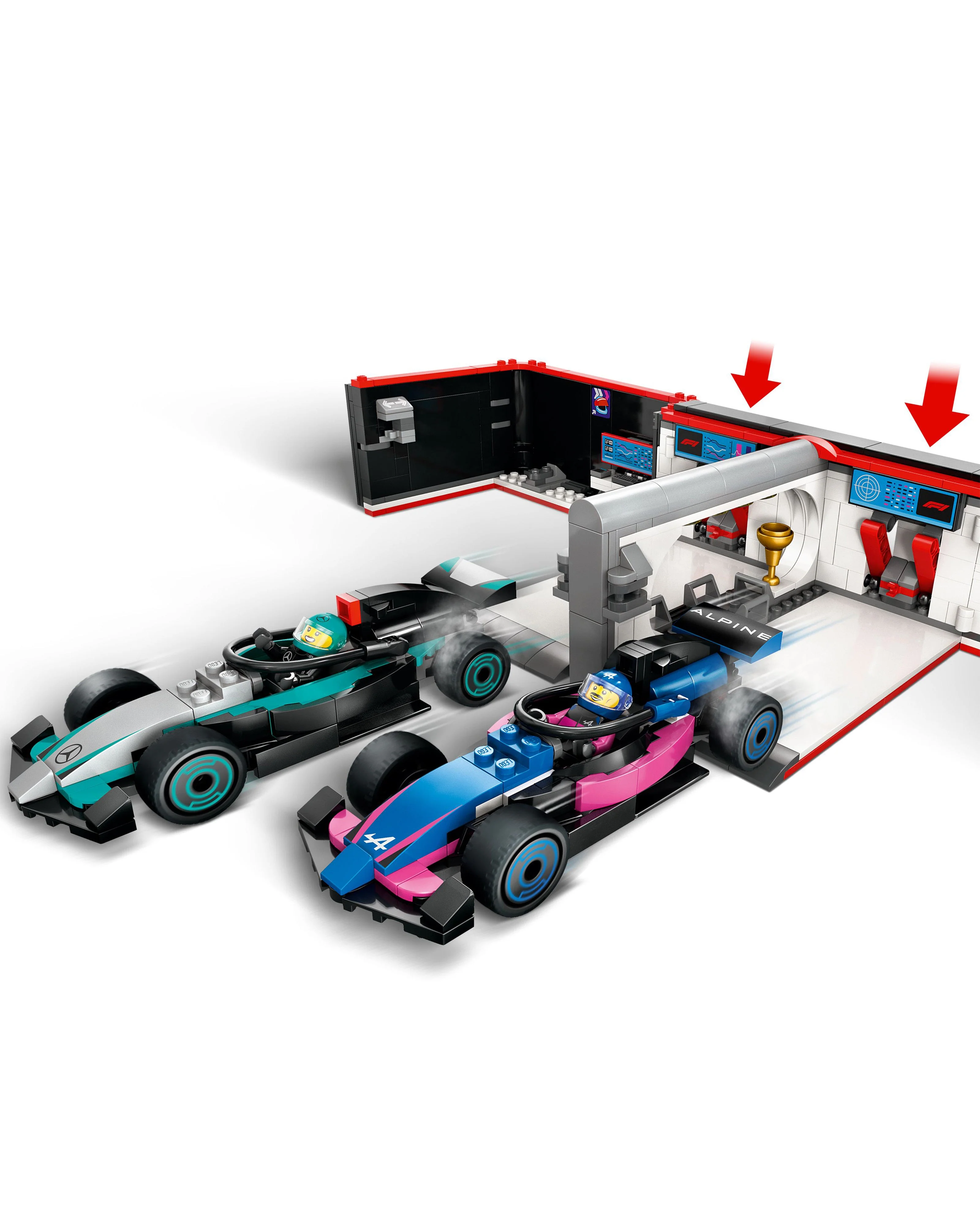 LEGO® City F1 Garage & Mercedes-AMG & Alpine Cars - Image 4