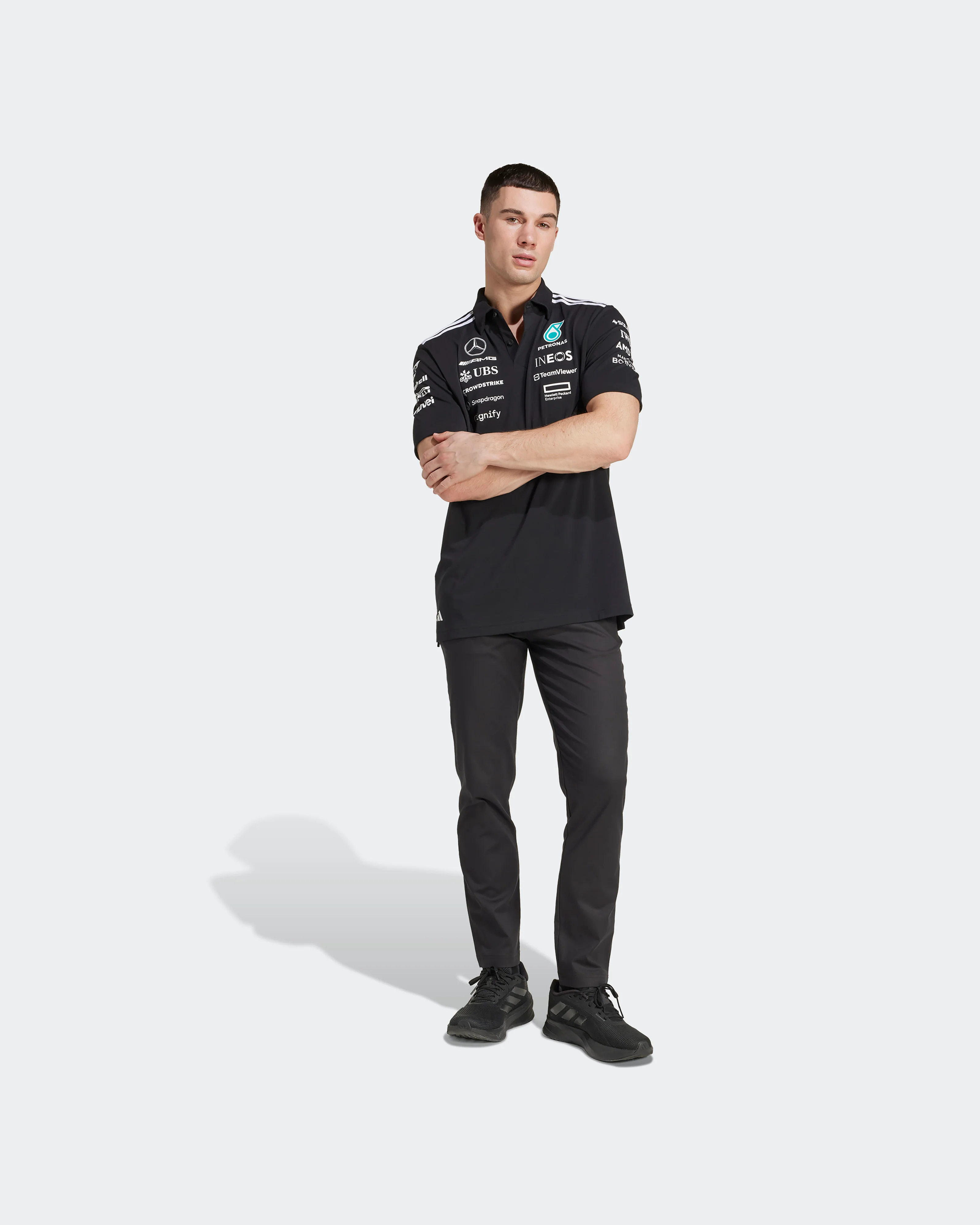 Mens 2025 Team Polo Black - Image 5