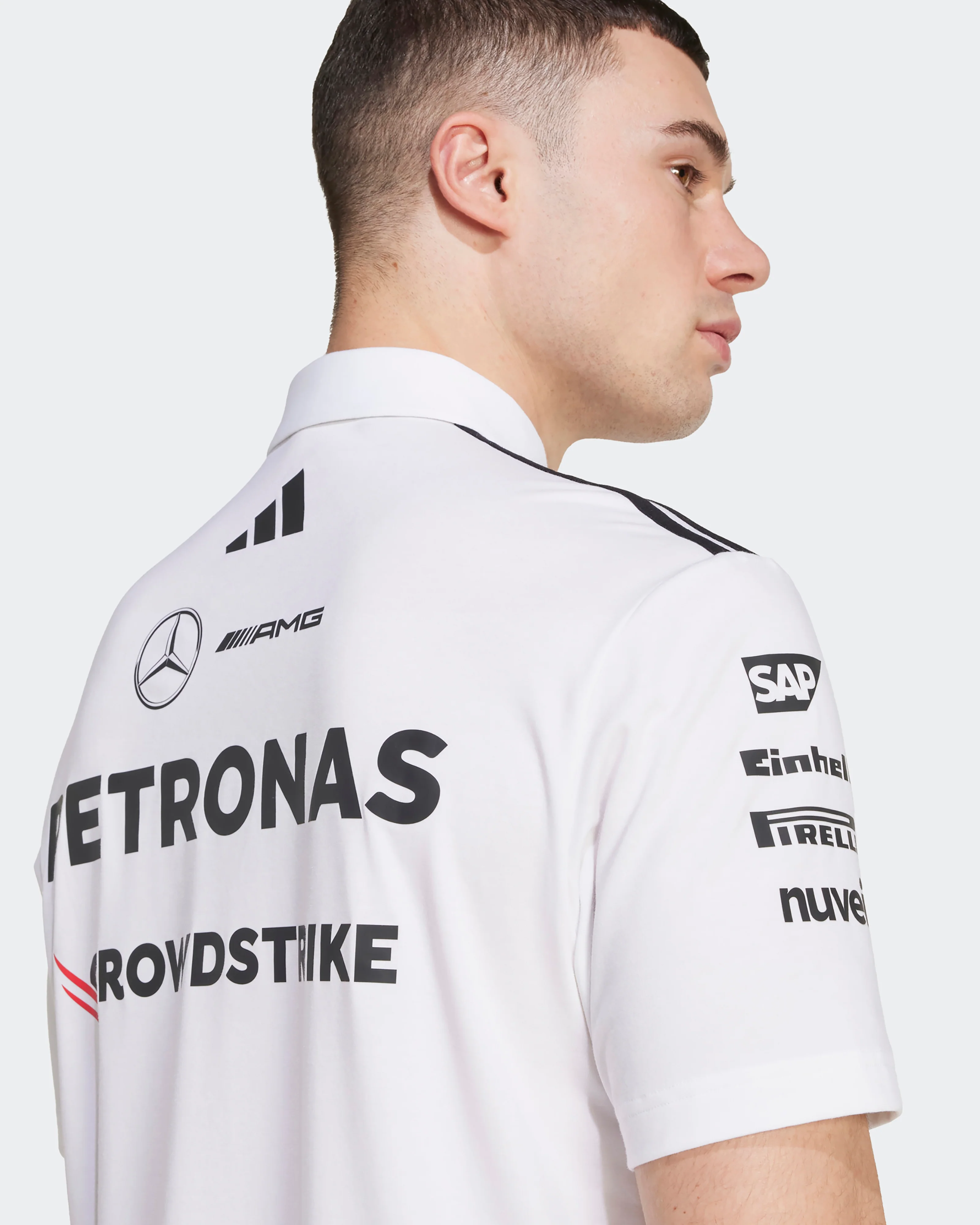 Mens 2025 Team Polo White - Image 4