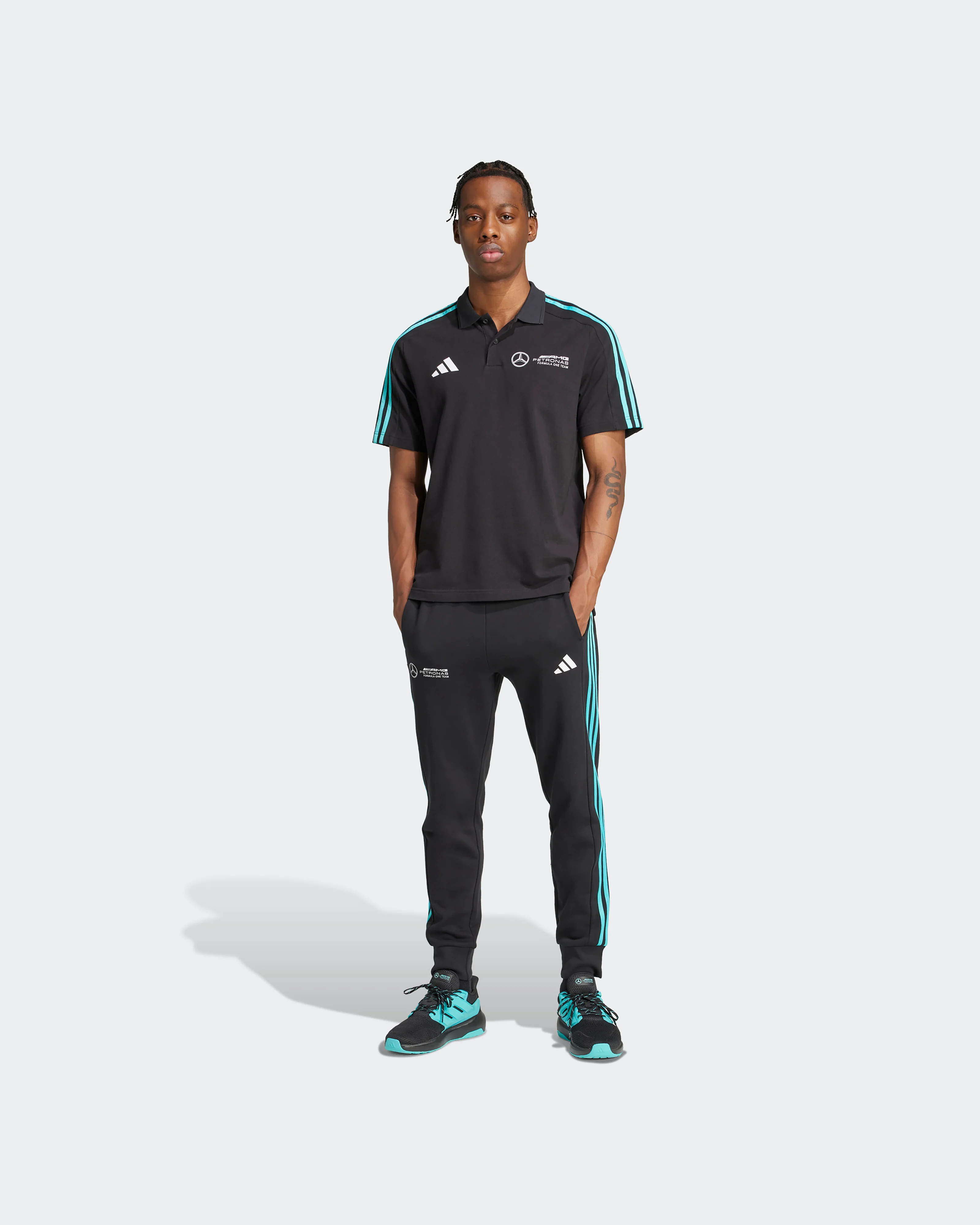 Mens DNA Polo Black - Image 3