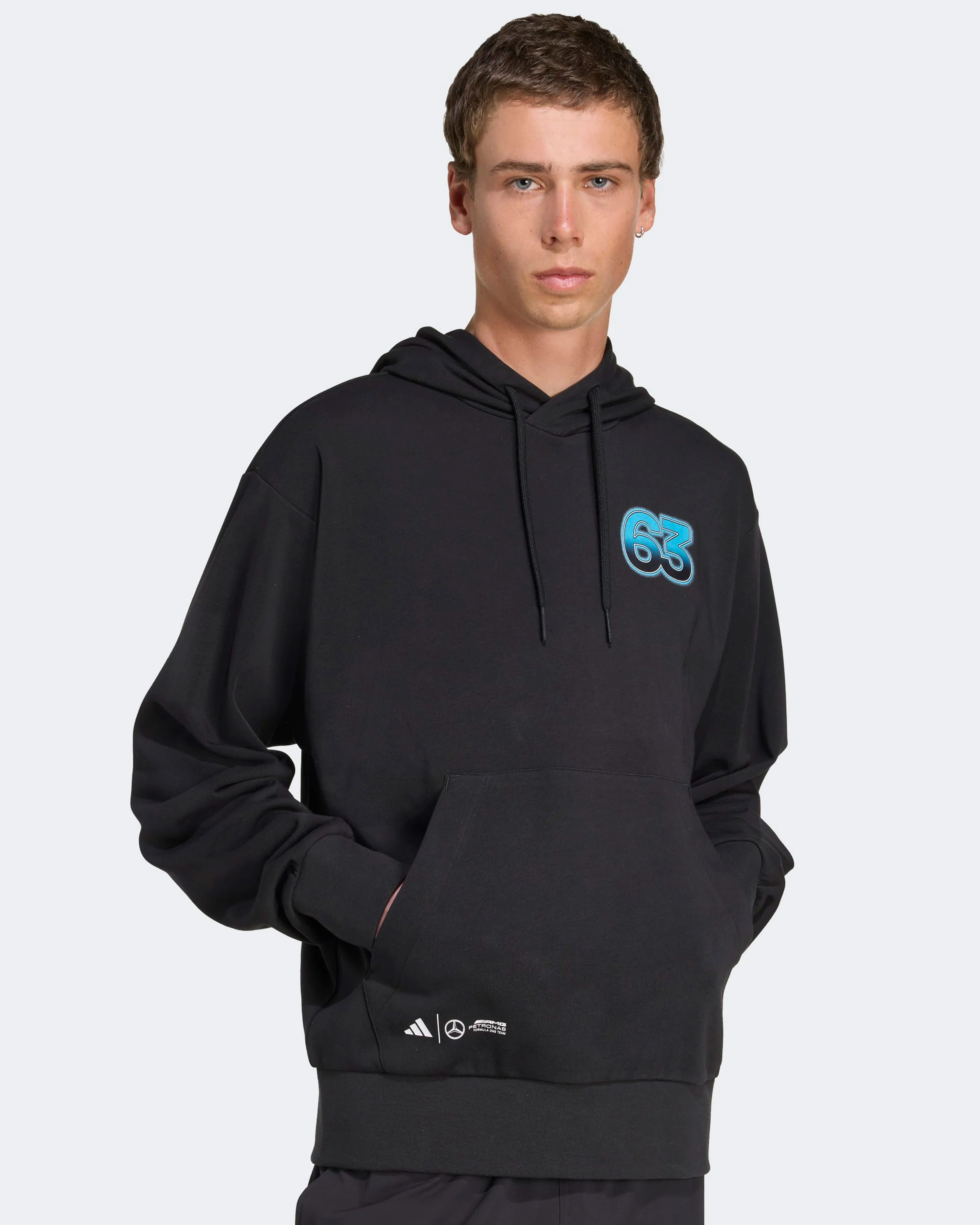Mens George Russell Graphic Hoody Black - Image 5