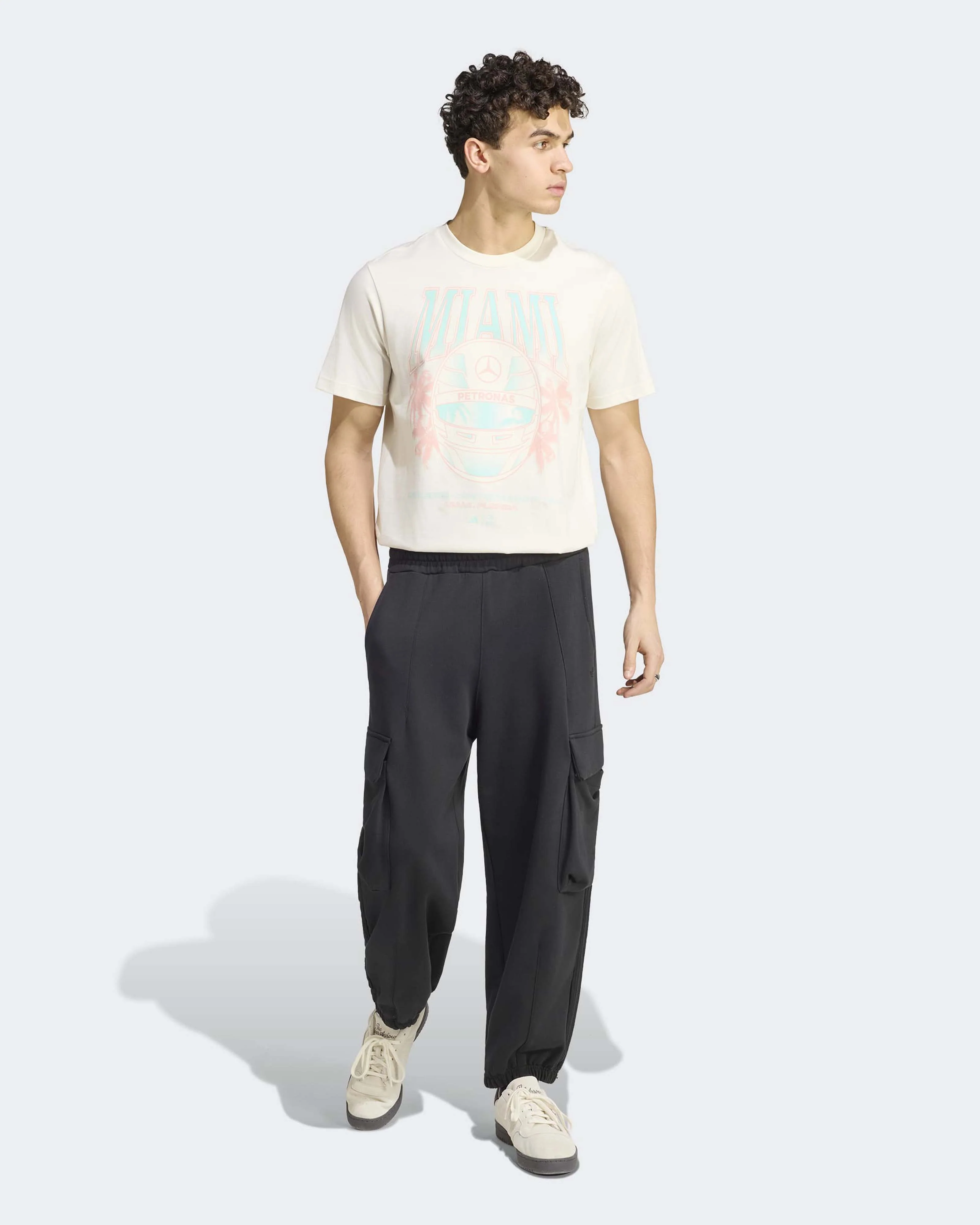 Mens Miami Graphic T-shirt Off White - Image 3