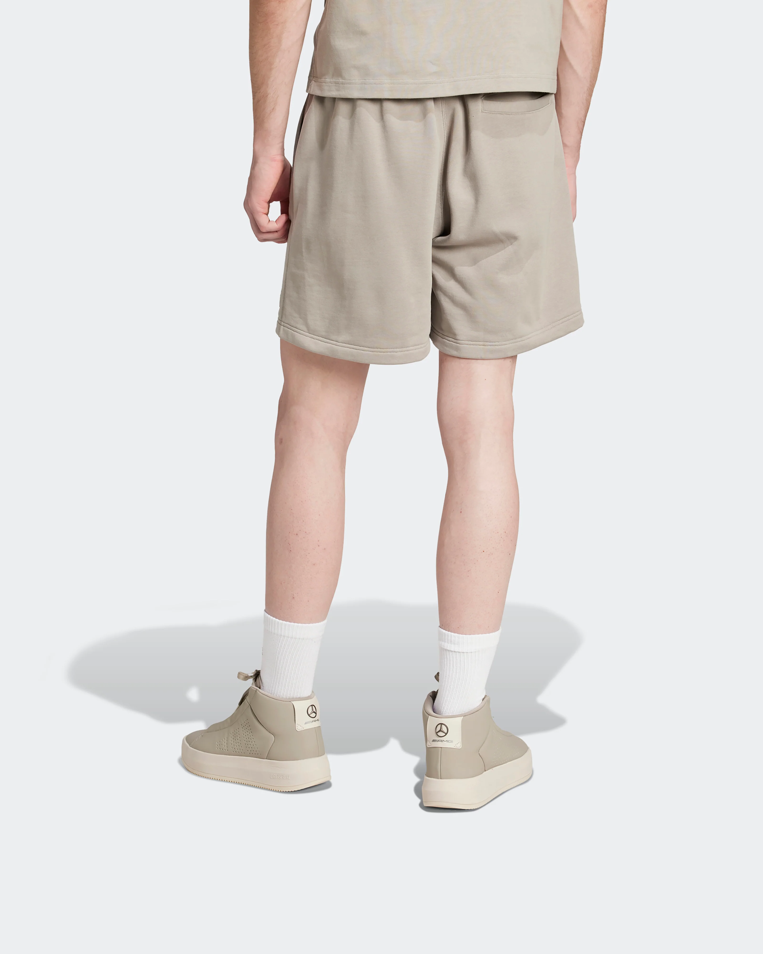 Mens Premium Sweat Shorts Beige - Image 3