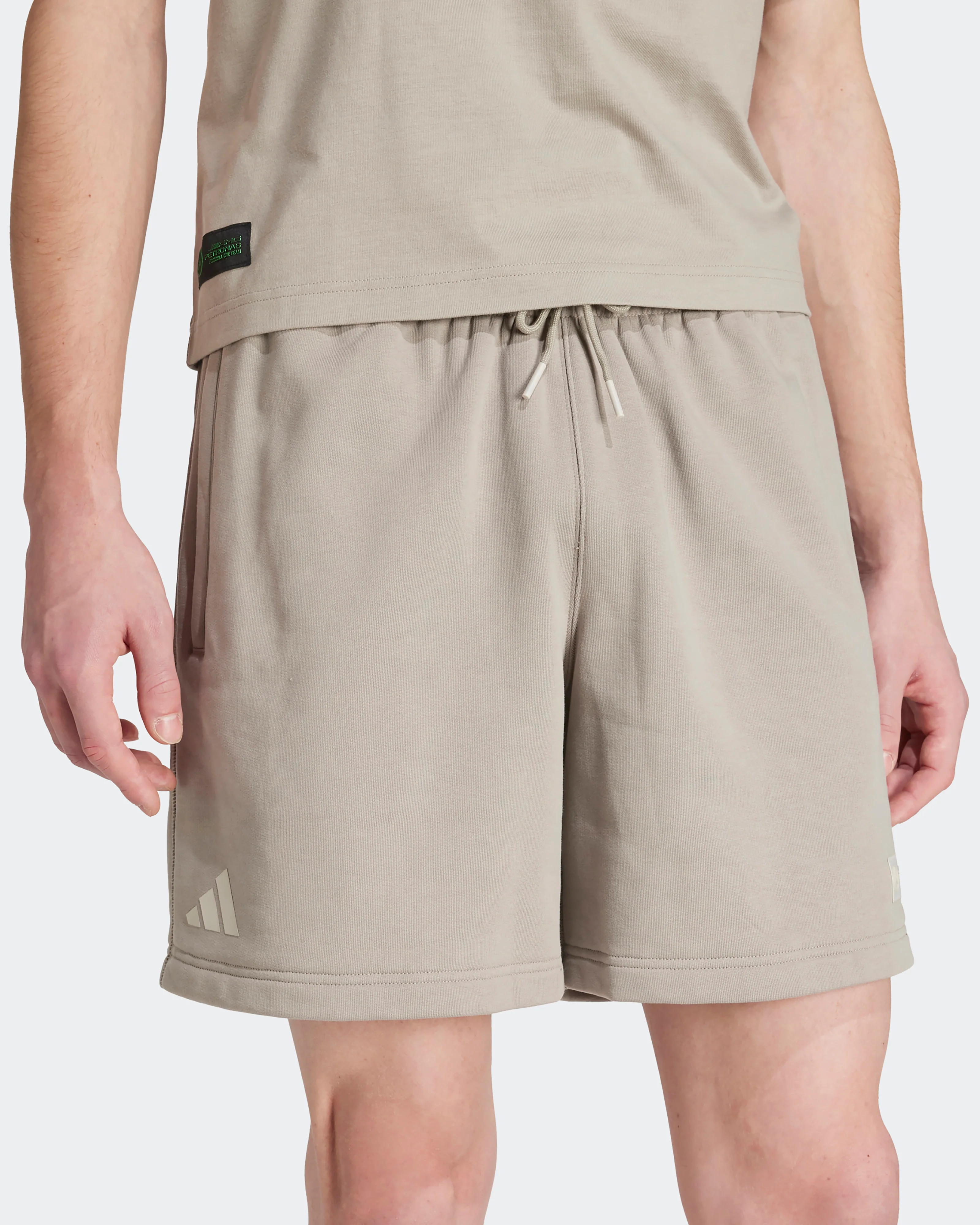 Mens Premium Sweat Shorts Beige - Image 5