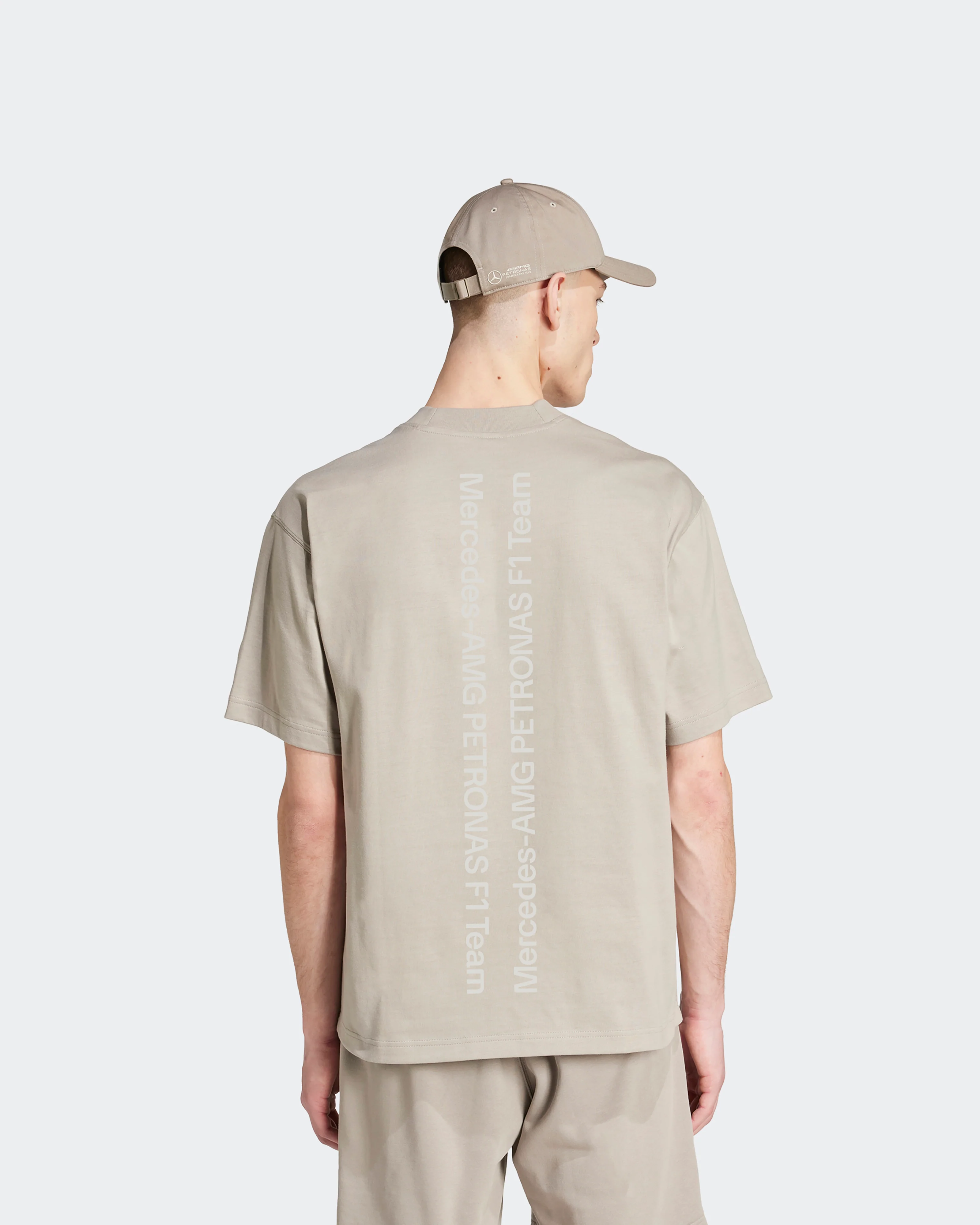 Mens Premium Sweat T-Shirt Beige - Image 3