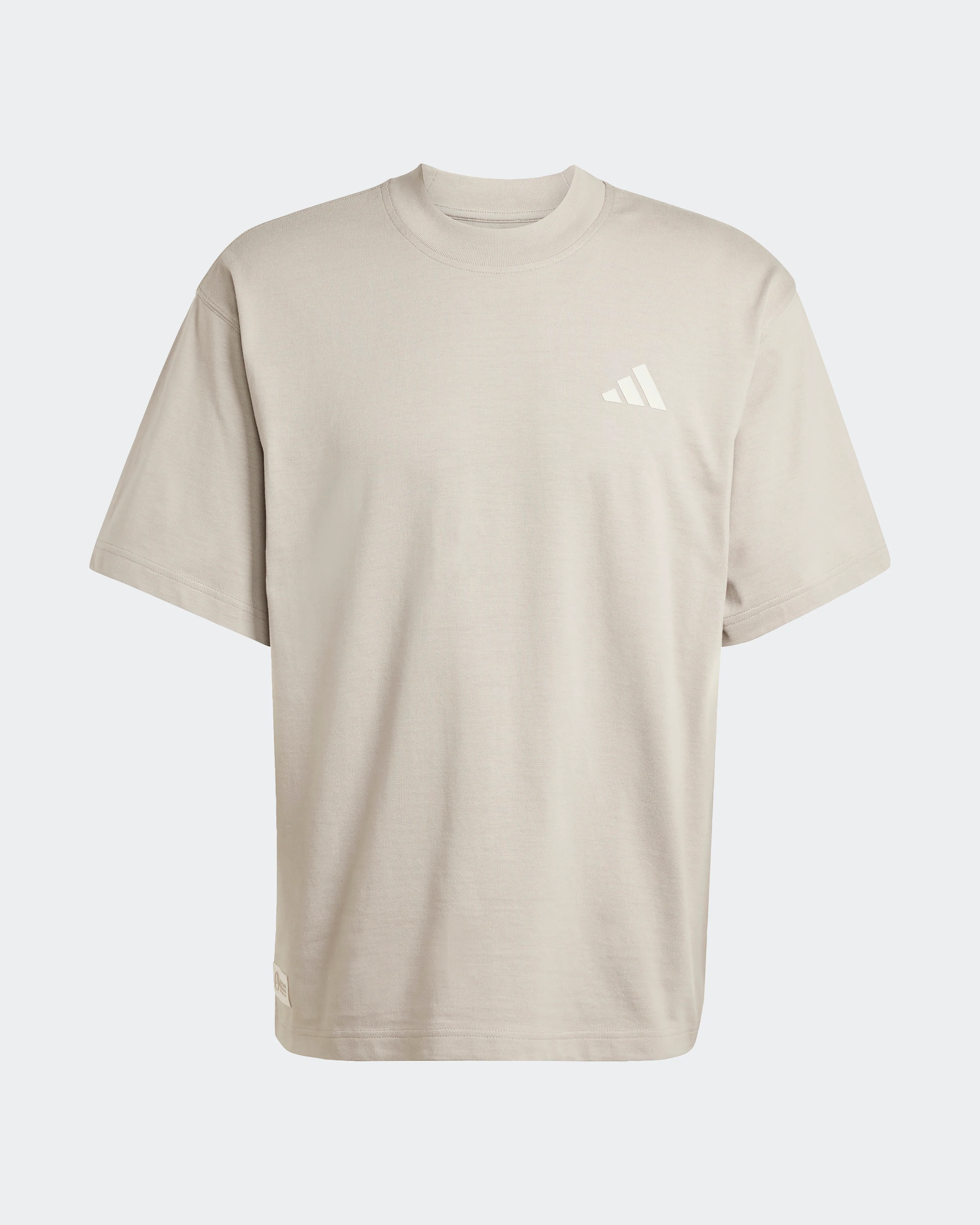 Mens Premium Sweat T-Shirt Beige - Image 6