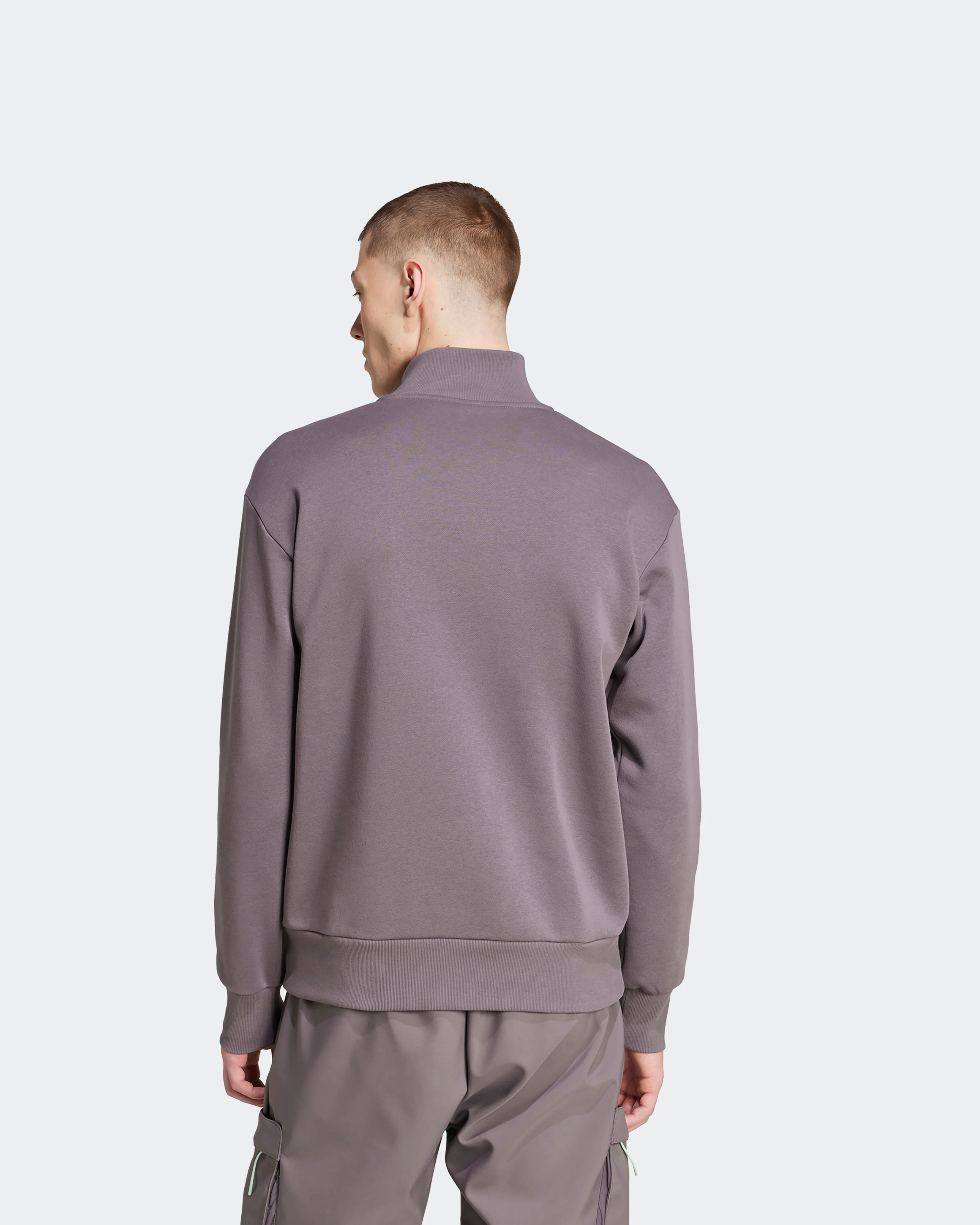 Mens Premium Woven Fleece Top Grey - Image 3
