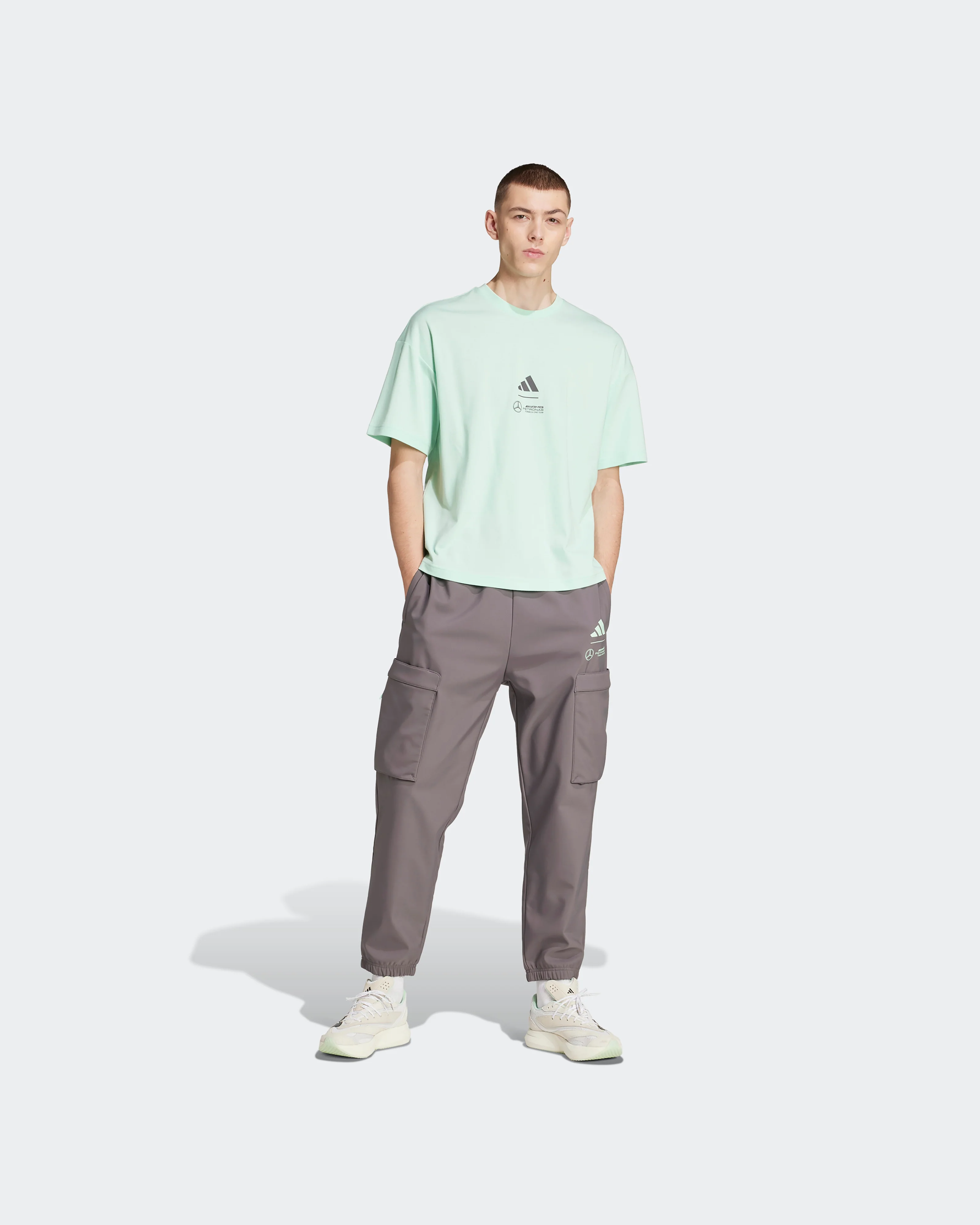 Mens Premium Woven T-Shirt Green - Image 3