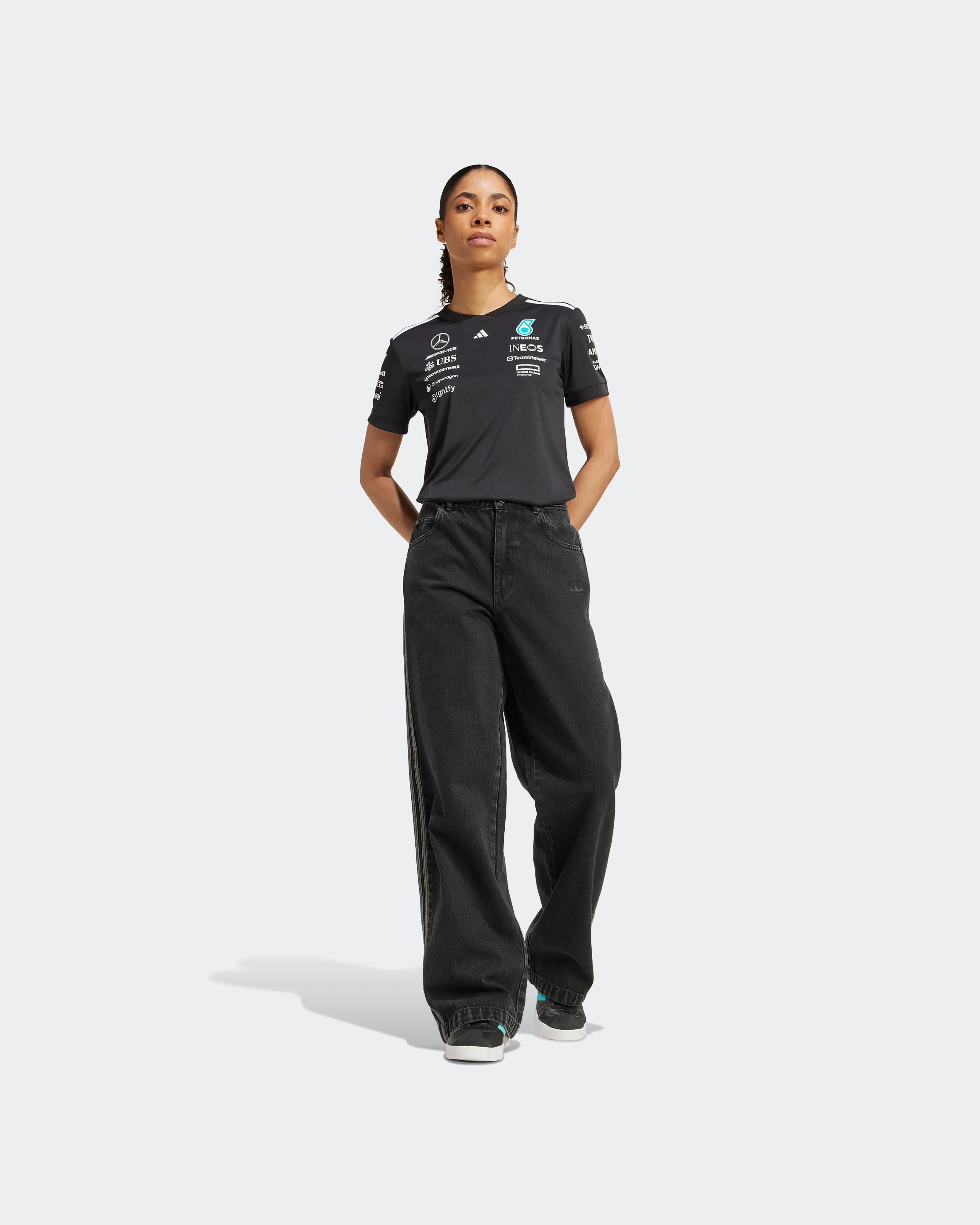 Womens 2025 Team Driver Tee Black - Image 5