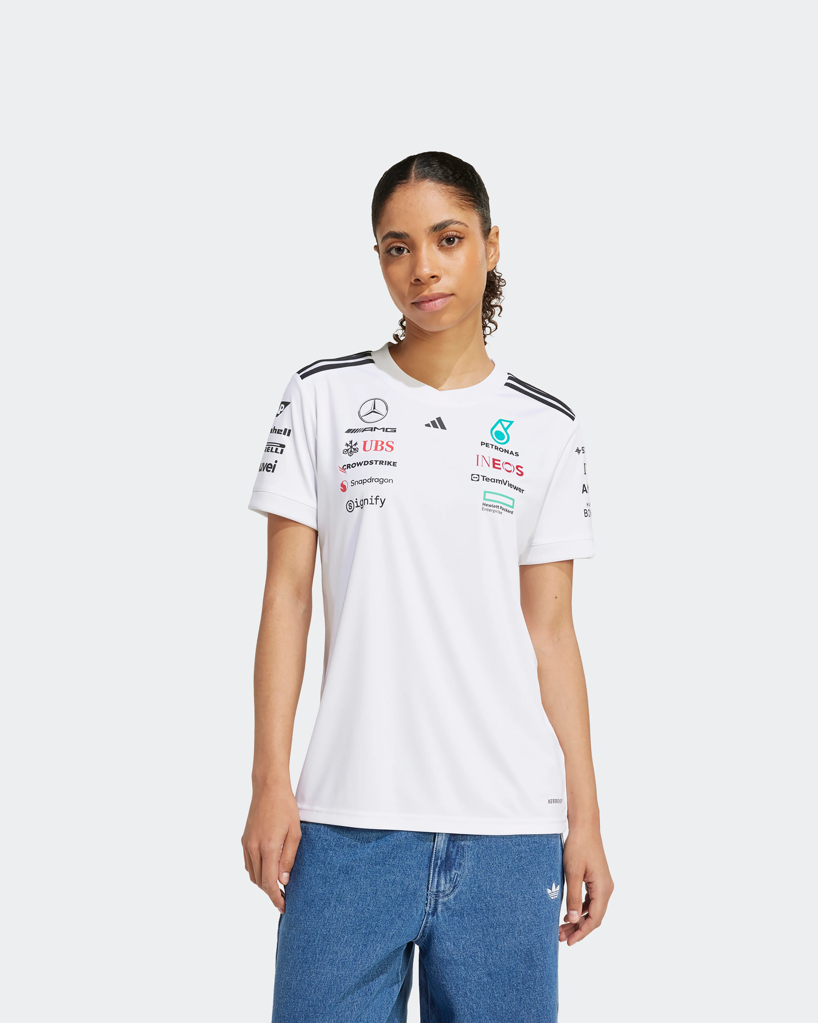 Womens 2025 Team Driver Tee White - Image 3