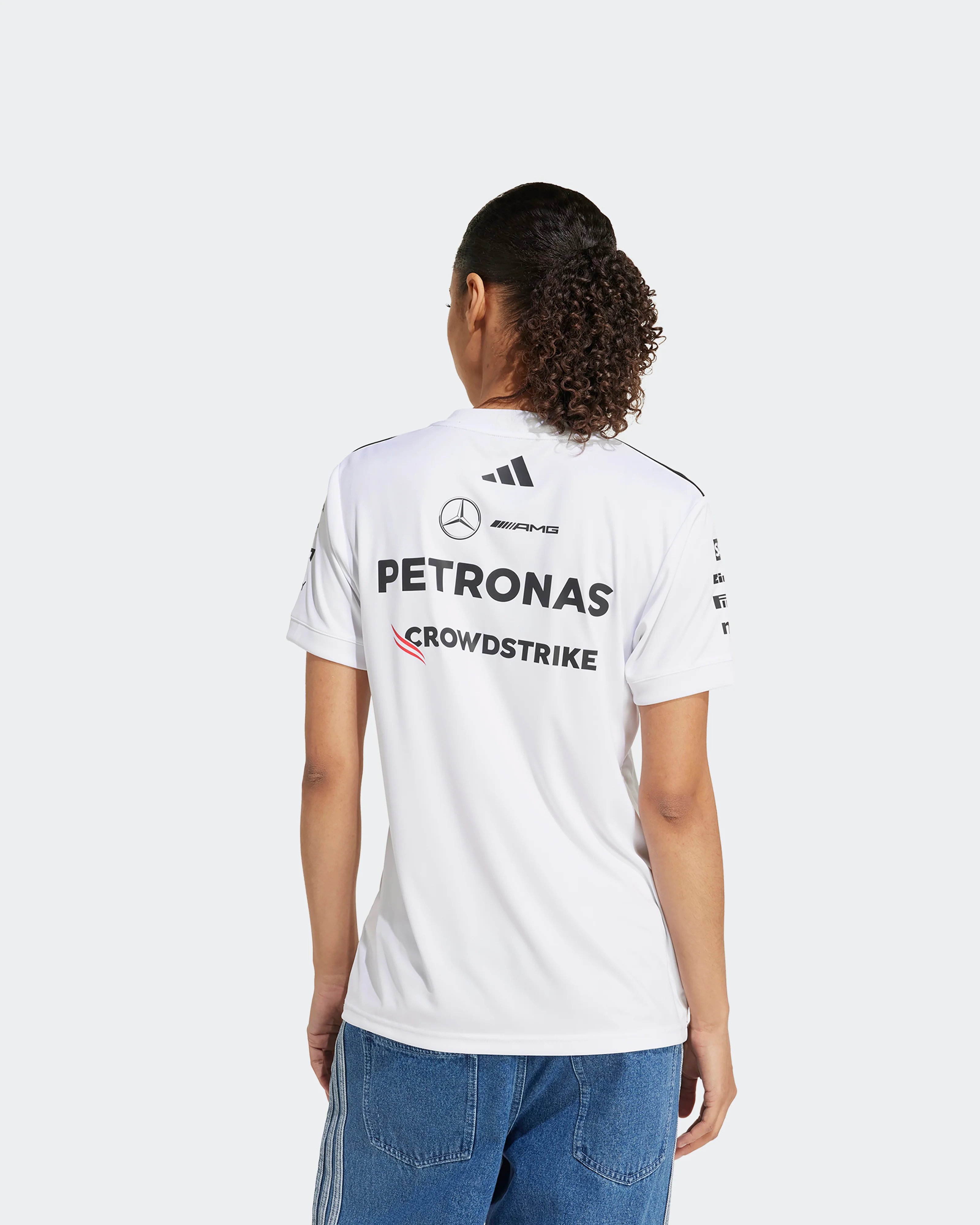 Womens 2025 Team Driver Tee White - Image 4