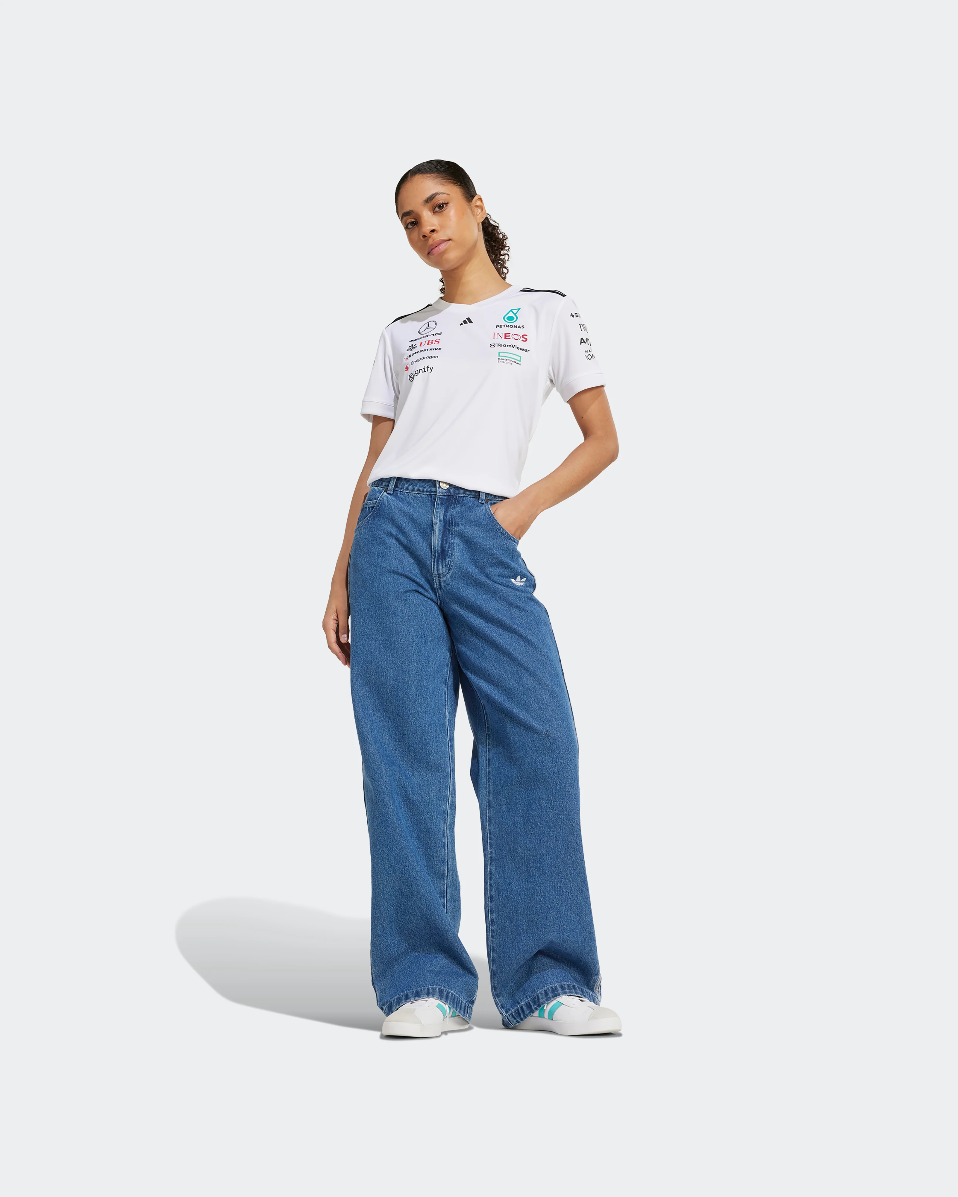 Womens 2025 Team Driver Tee White - Image 5