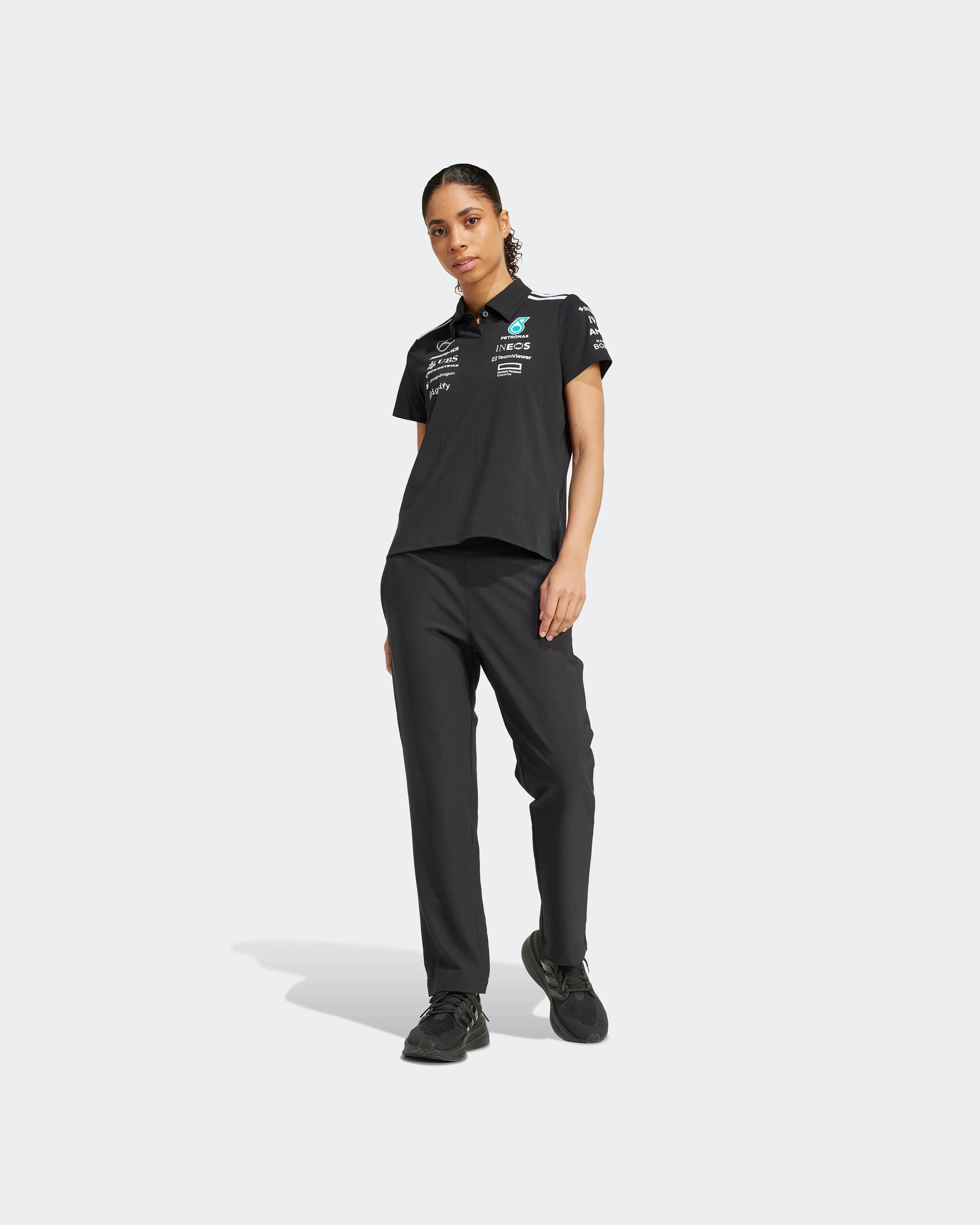 Womens 2025 Team Polo Black - Image 4
