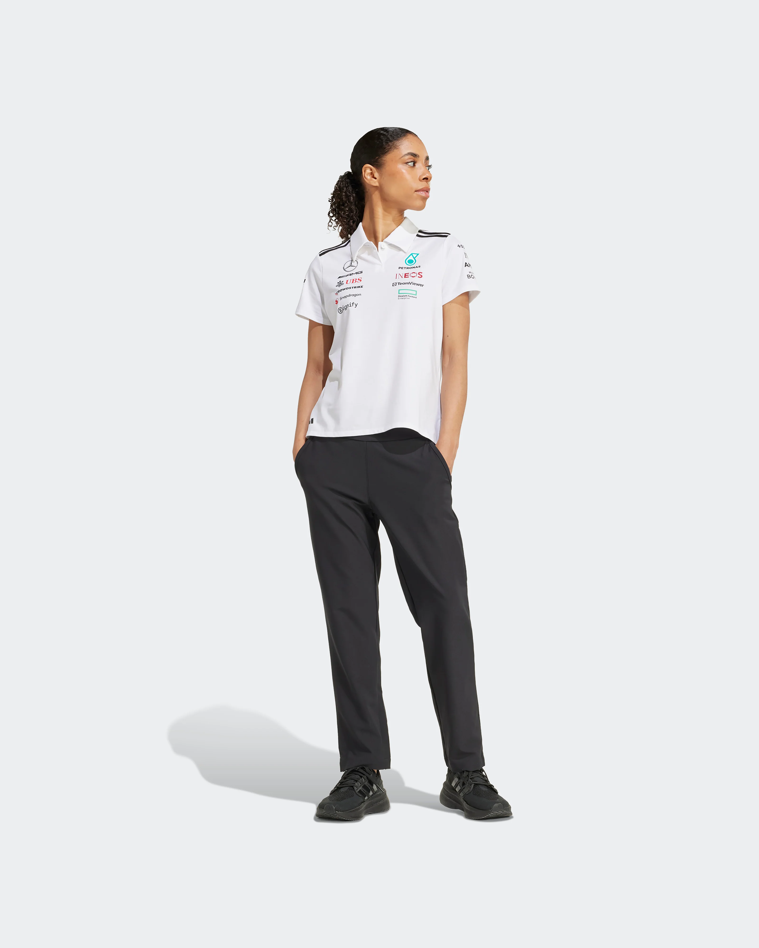 Womens 2025 Team Polo White - Image 3