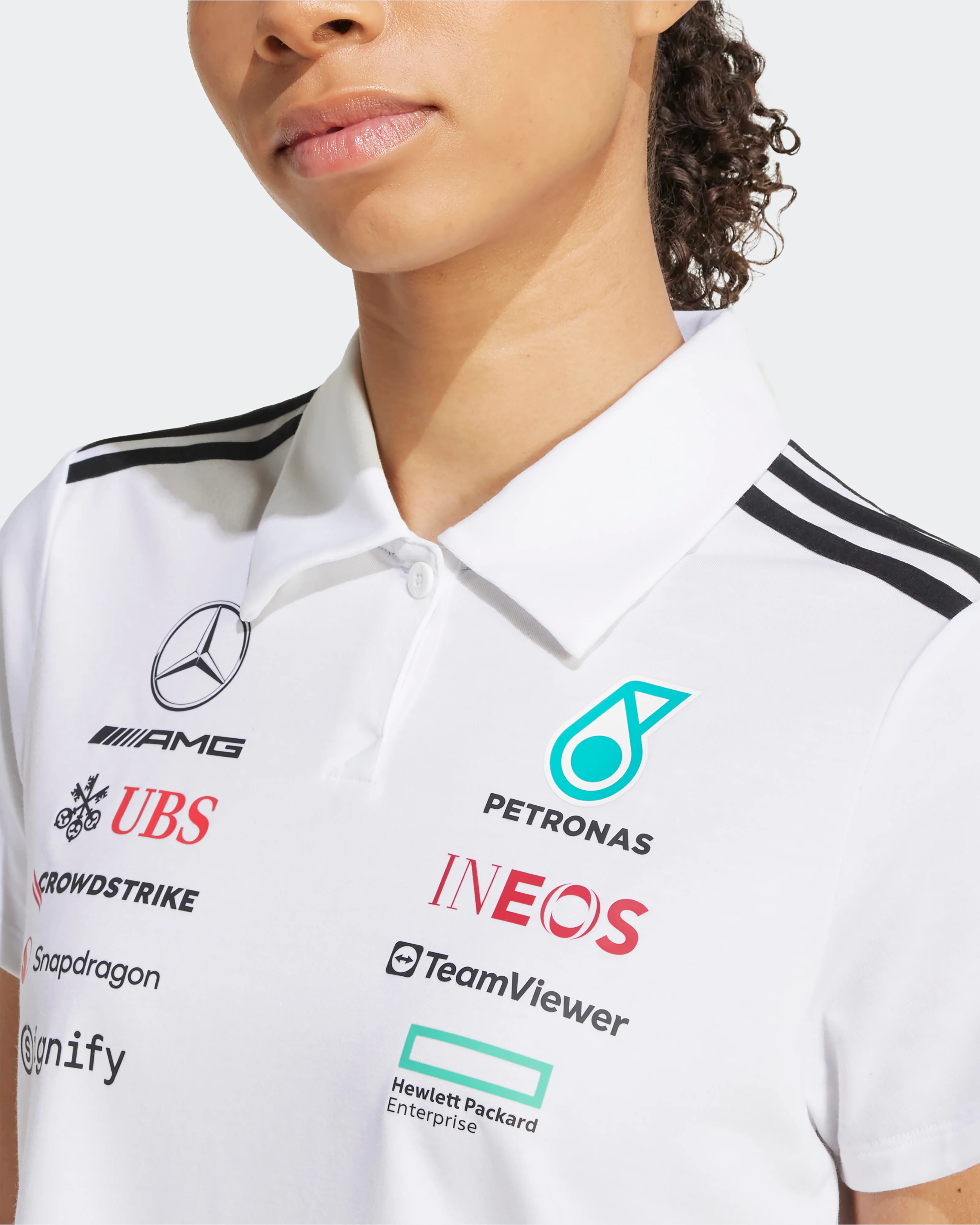 Womens 2025 Team Polo White - Image 4